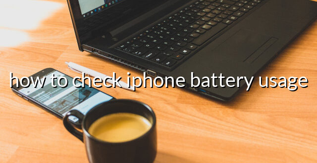 how to check iphone battery usage