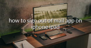 how to sign out of mail app on iphone ipad