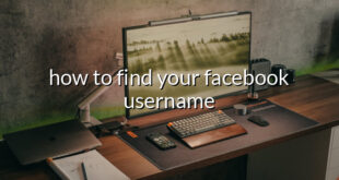 how to find your facebook username