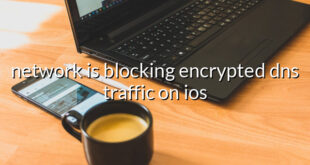 network is blocking encrypted dns traffic on ios