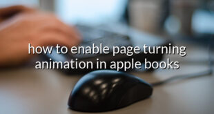 how to enable page turning animation in apple books